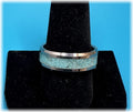 Turquois inlay ring on stainless steel band size 11 -$64- (ships free) (#600)