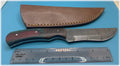 8" clip point fixed blade knife with red and natural wood handle -$42-ships free-(#211)