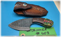 Damascus Skinner blade knife with waterproof composite handle -$44-ships free-(#603)