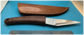 8" fixed blade knife with pruning blade & premium leather sheath -$27-ships free-(#205)
