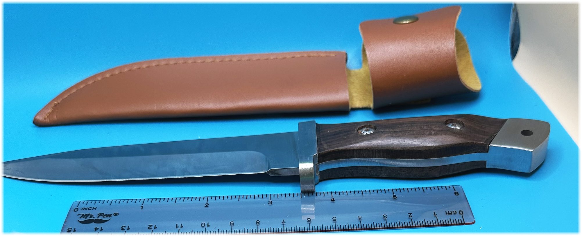 10" fixed blade knife with clipped point -$52-ships free-#203