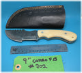 9" combo blade knife with bone handle -$140-#202-ships free-
