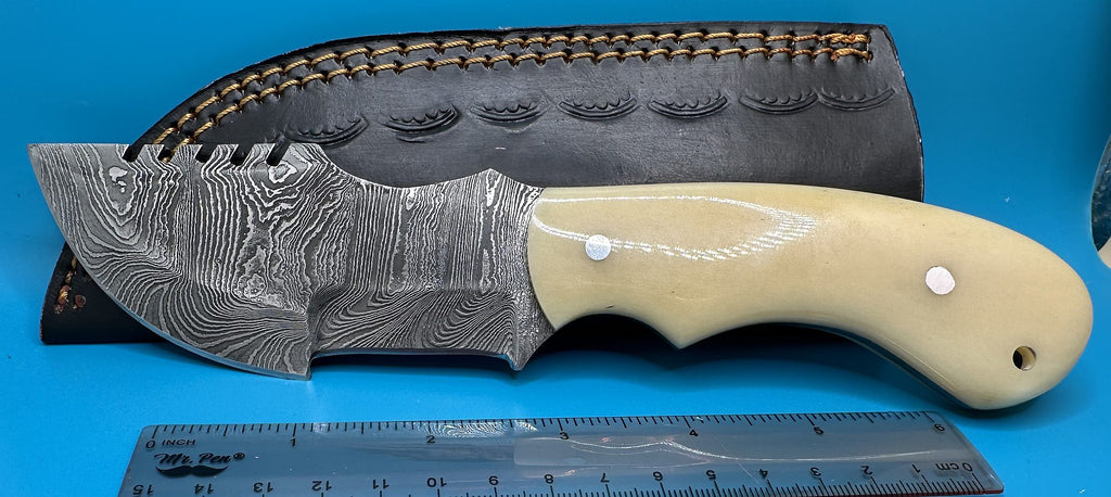 9" combo blade knife with bone handle -$140-#202-ships free-