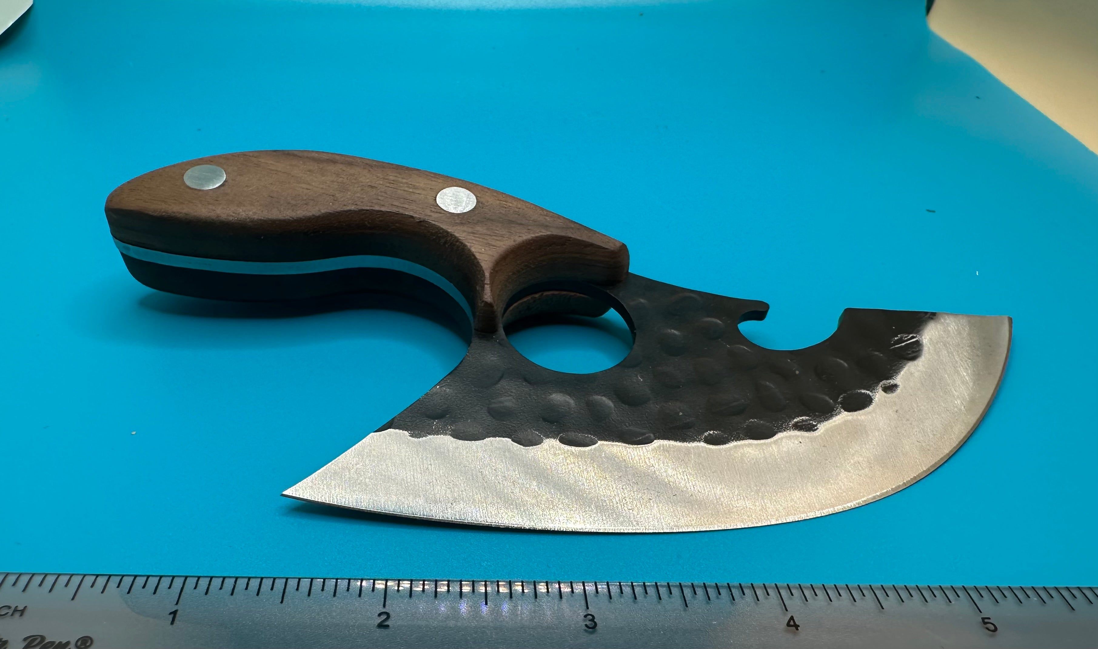 6" Skinner blade knife with premium leather holster -$30-free shipping (#207)