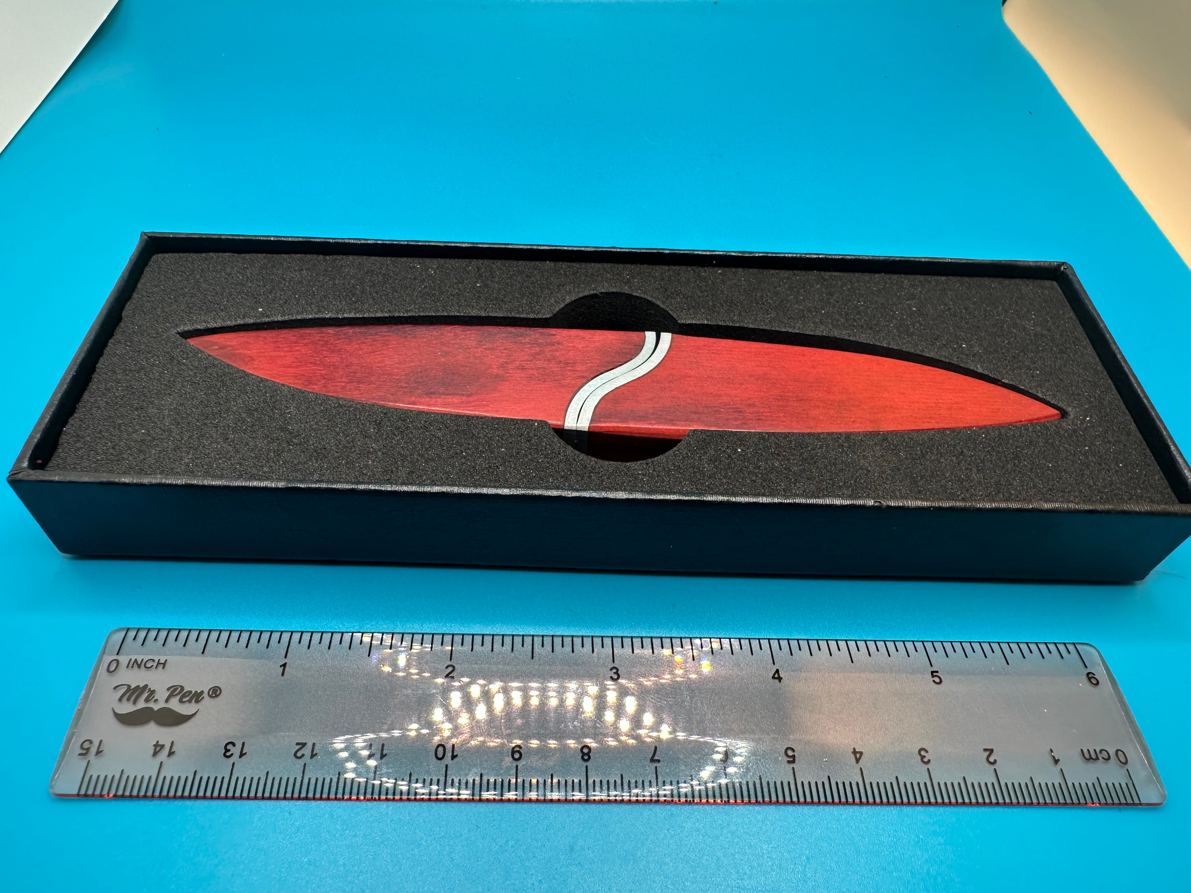 6" double blade knife with wood handles -$37-ships free-(#208)