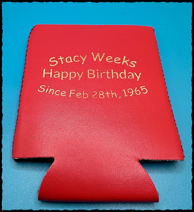 Set of 10 custom drink sleeves with laser engraved design $60-ships free-(#3001)