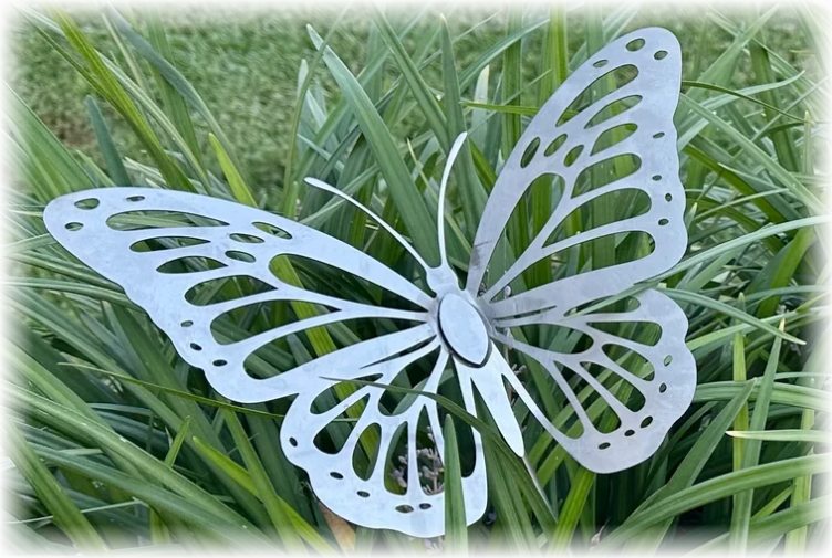 2 stainless steel butterfly combo pack for yard art -$95- (ships free)