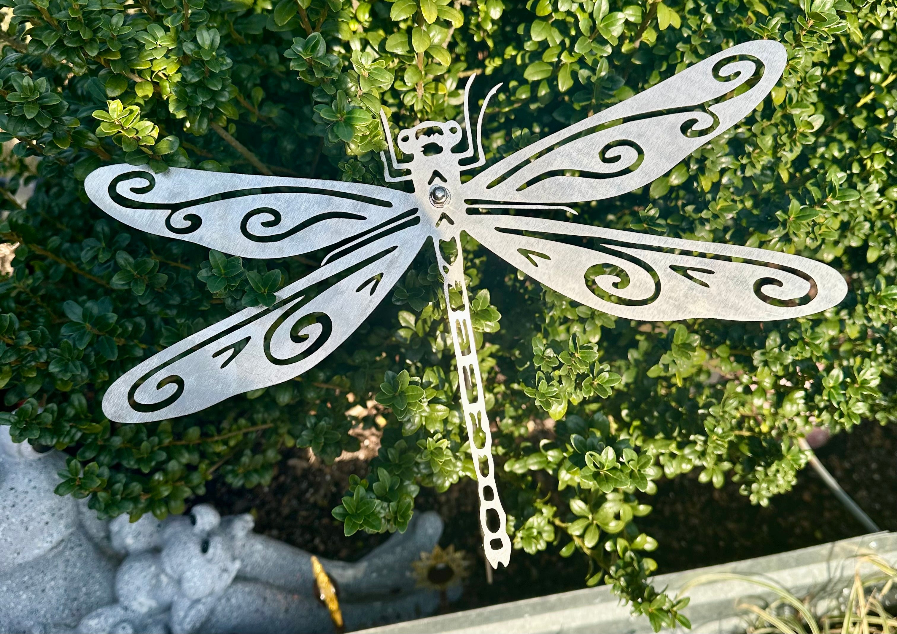 Dragonfly stainless steel yard art-$61-ships free-(#1003)