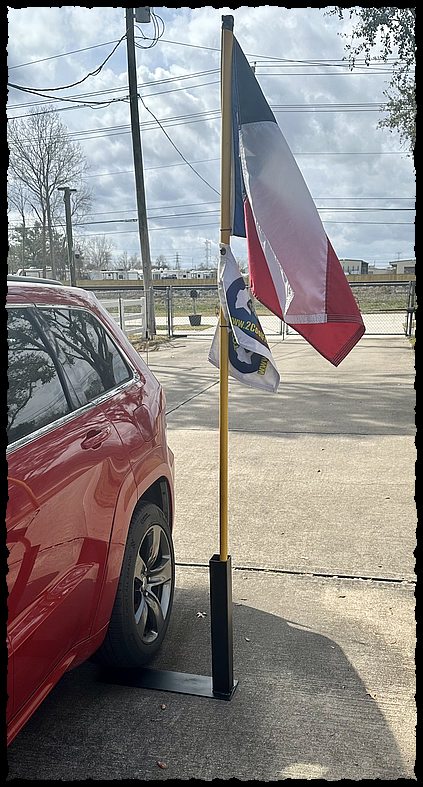 Drive on flag or antenna holder-$99-pick up only-(#1001)