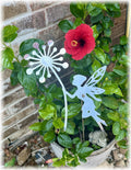 Stainless steel pixey fairy yard art ($58) free shipping
