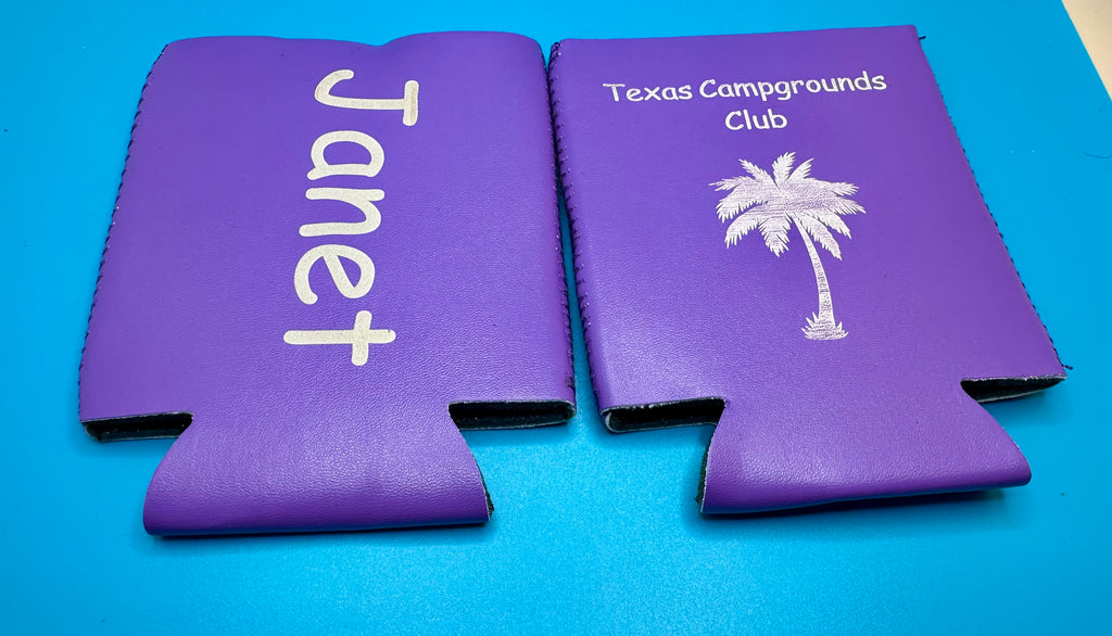 Set of 10 custom drink sleeves with laser engraved design $60-ships free-(#3001)