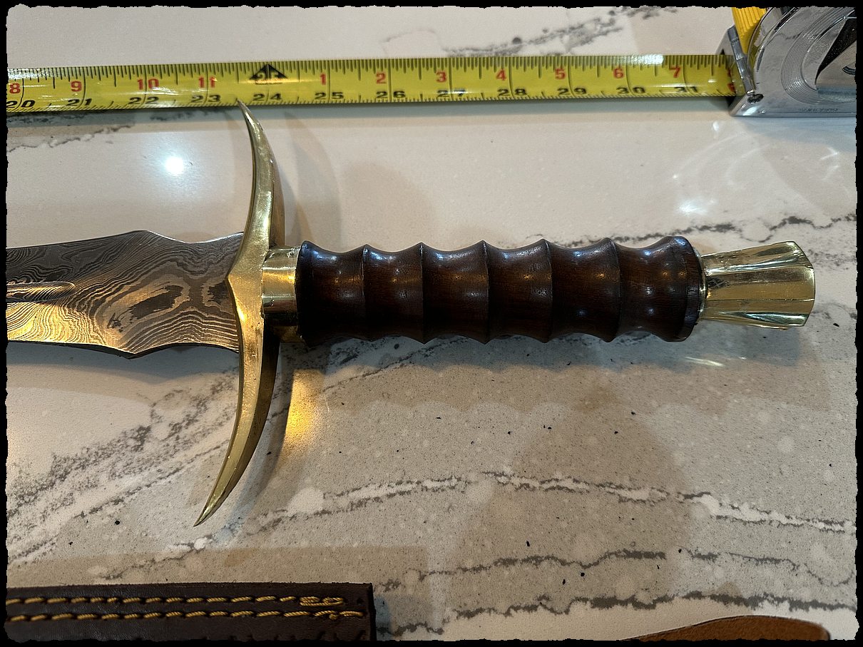 Full size real sword with brass accents -$255-ships free-(#801)