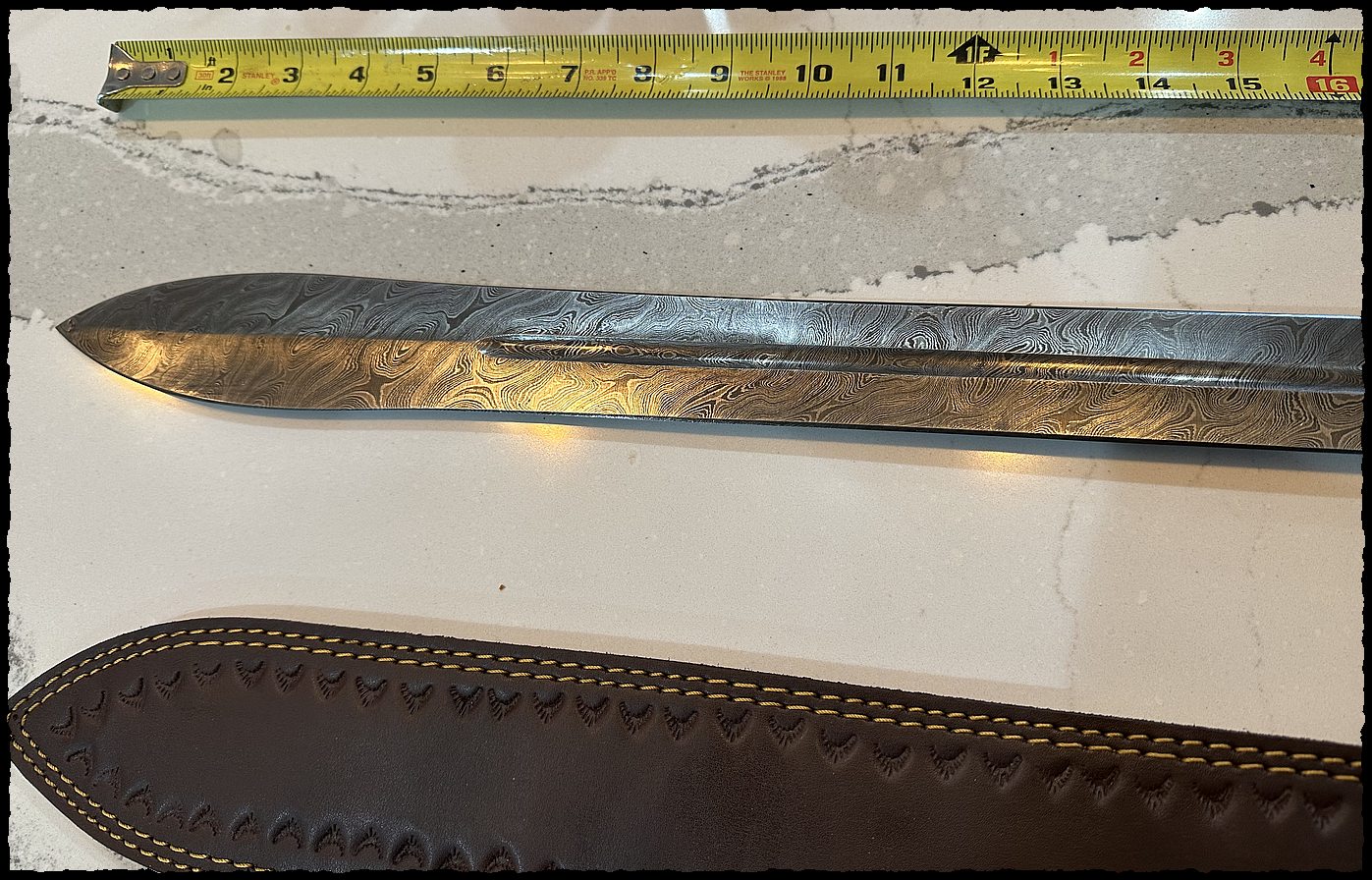 Full size real sword with brass accents -$255-ships free-(#801)